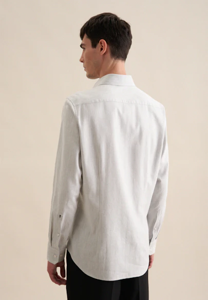 Slim Flanellhemd Streifen in Grau |  Seidensticker Onlineshop