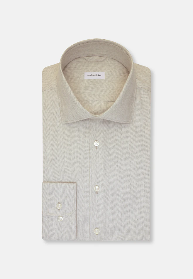 Slim Flanellhemd Streifen in Grau | Seidensticker Onlineshop