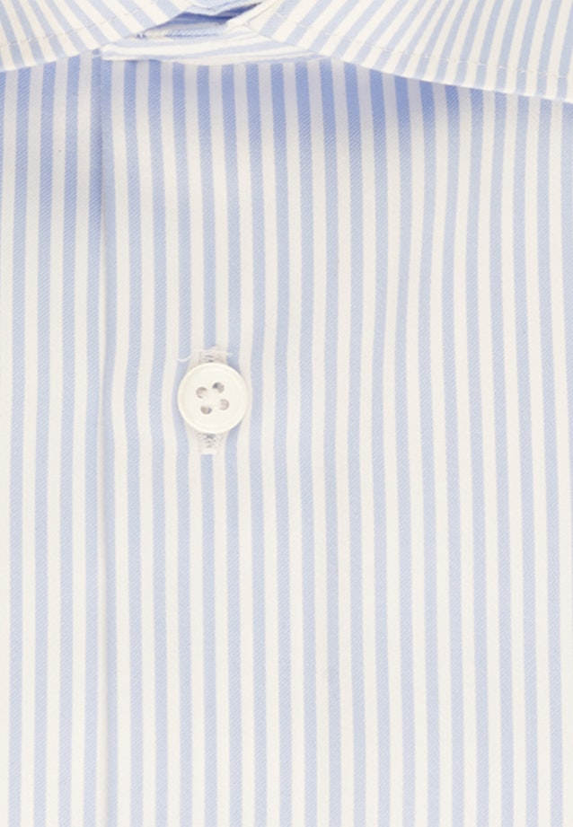 Shaped Business Hemd Gestreift in Mittelblau |  Seidensticker Onlineshop