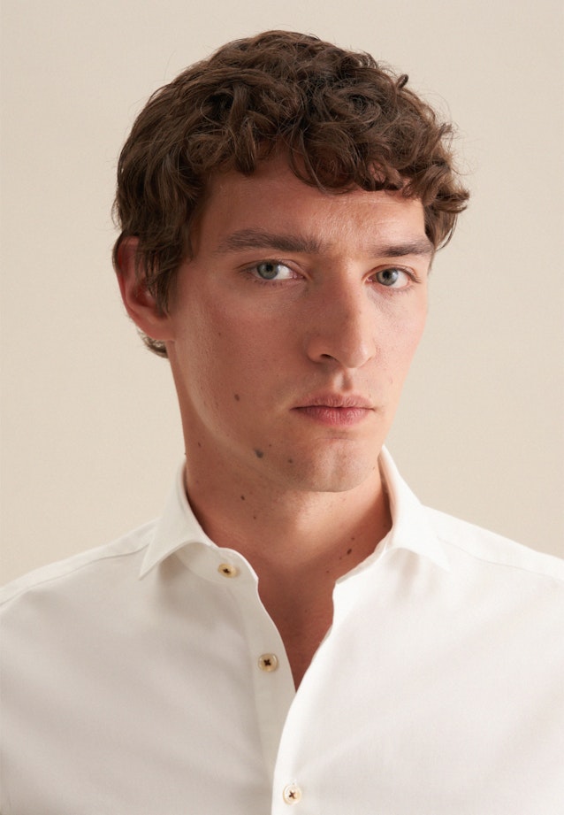 Slim Casual shirt Uni in Ecru |  Seidensticker Onlineshop