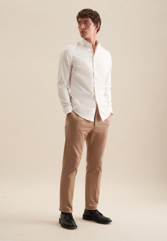 Slim Casual shirt Uni in Ecru |  Seidensticker Onlineshop