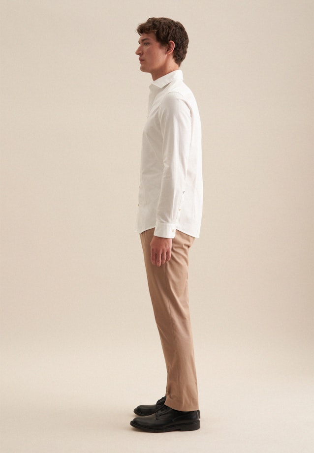 Slim Casual shirt Uni in Ecru |  Seidensticker Onlineshop