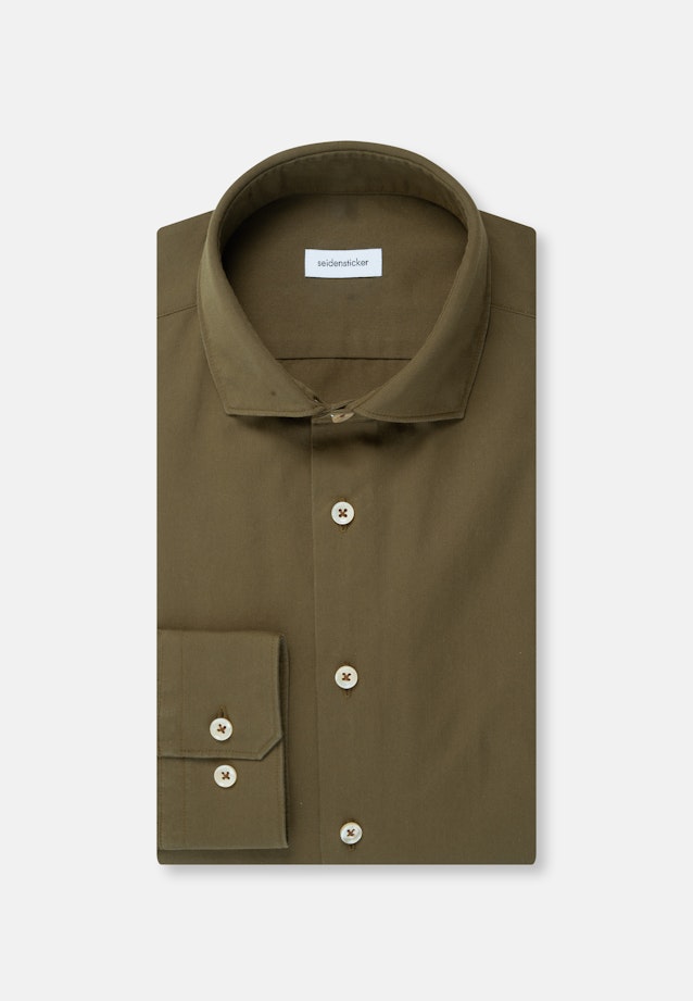 Slim Casual Hemd Uni in Grün |  Seidensticker Onlineshop