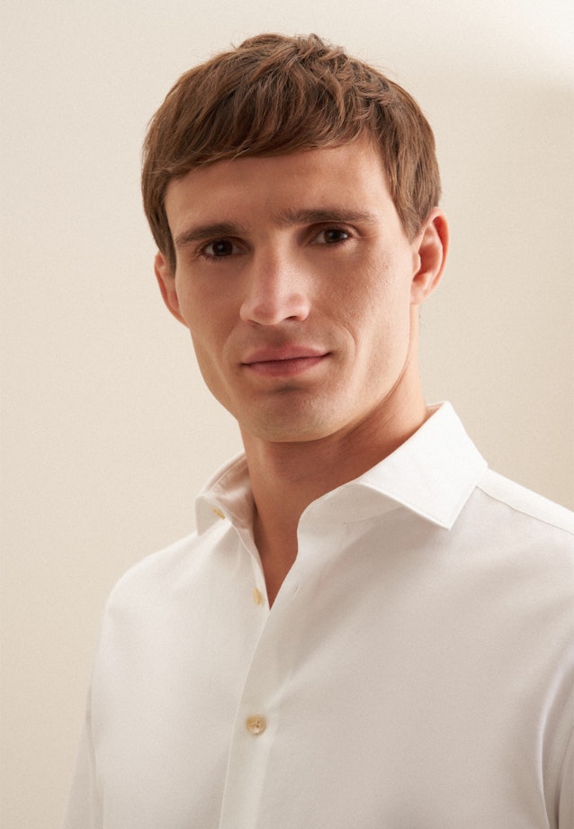 Slim Casual Hemd Uni in Weiß |  Seidensticker Onlineshop