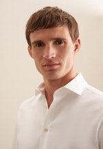 Slim Chemise décontractée Uni in Blanc |  Seidensticker Onlineshop