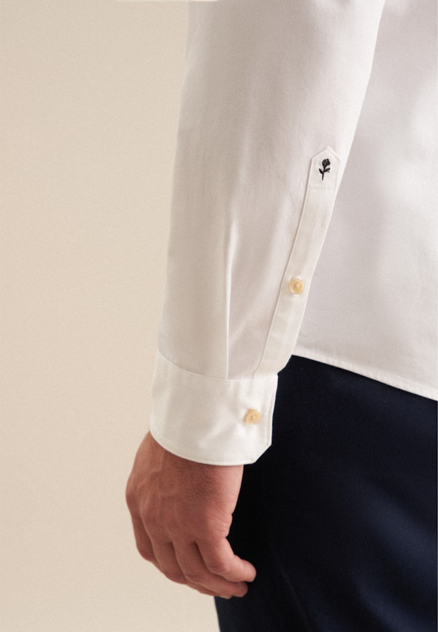 Slim Casual Hemd Uni in Weiß |  Seidensticker Onlineshop