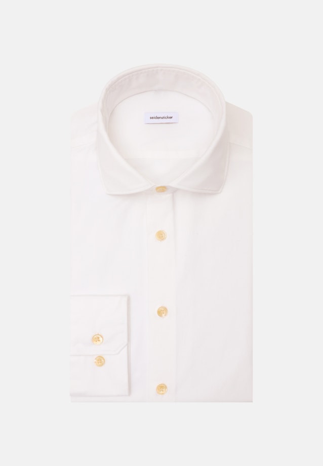 Slim Casual Hemd Uni in Weiß |  Seidensticker Onlineshop