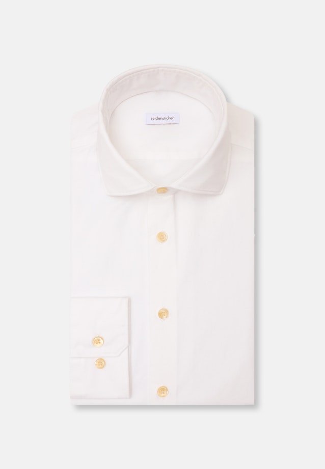 Slim Casual Hemd Uni in Weiß |  Seidensticker Onlineshop