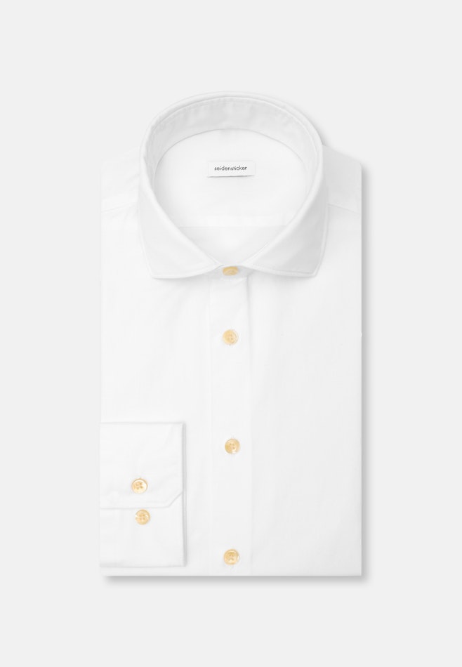 Slim Chemise décontractée Uni dans Blanc | Boutique en ligne Seidensticker