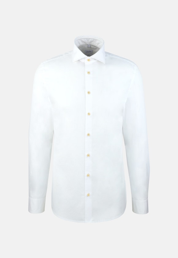 Slim Casual Hemd Uni in Weiß |  Seidensticker Onlineshop