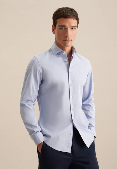 Slim Casual Hemd Uni in Hellblau |  Seidensticker Onlineshop