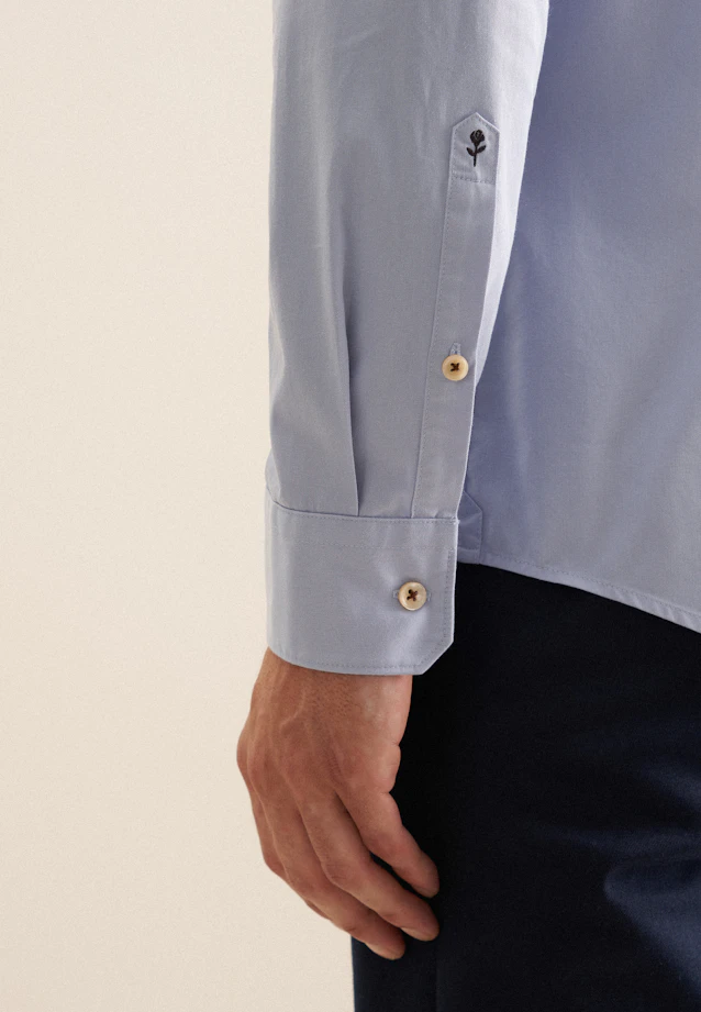 Slim Chemise décontractée Uni in Hellblau |  Seidensticker Onlineshop