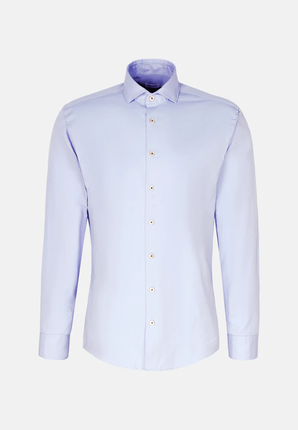 Slim Chemise décontractée Uni in Hellblau |  Seidensticker Onlineshop