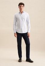 Slim Chemise décontractée Uni in Bleu Clair |  Seidensticker Onlineshop