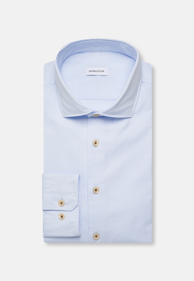 Slim Chemise décontractée Uni dans Bleu Clair | Boutique en ligne Seidensticker