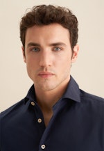 Slim Chemise décontractée Uni in Bleu Foncé |  Seidensticker Onlineshop