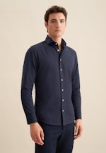 Slim Casual Hemd Uni in Dunkelblau |  Seidensticker Onlineshop