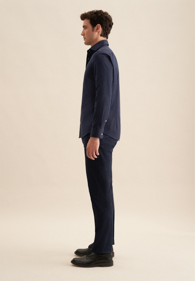 Slim Casual Hemd Uni in Dunkelblau |  Seidensticker Onlineshop