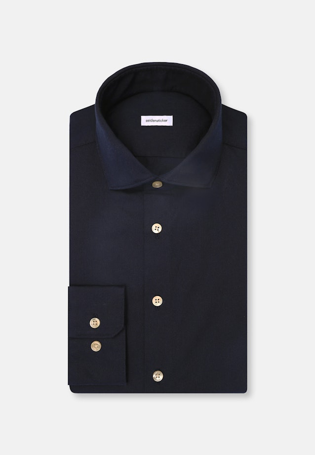 Slim Casual Hemd Uni in Dunkelblau |  Seidensticker Onlineshop