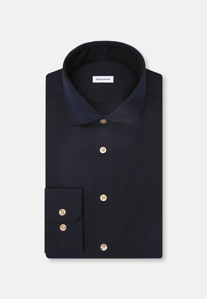 Slim Chemise décontractée Uni dans Bleu Foncé | Boutique en ligne Seidensticker