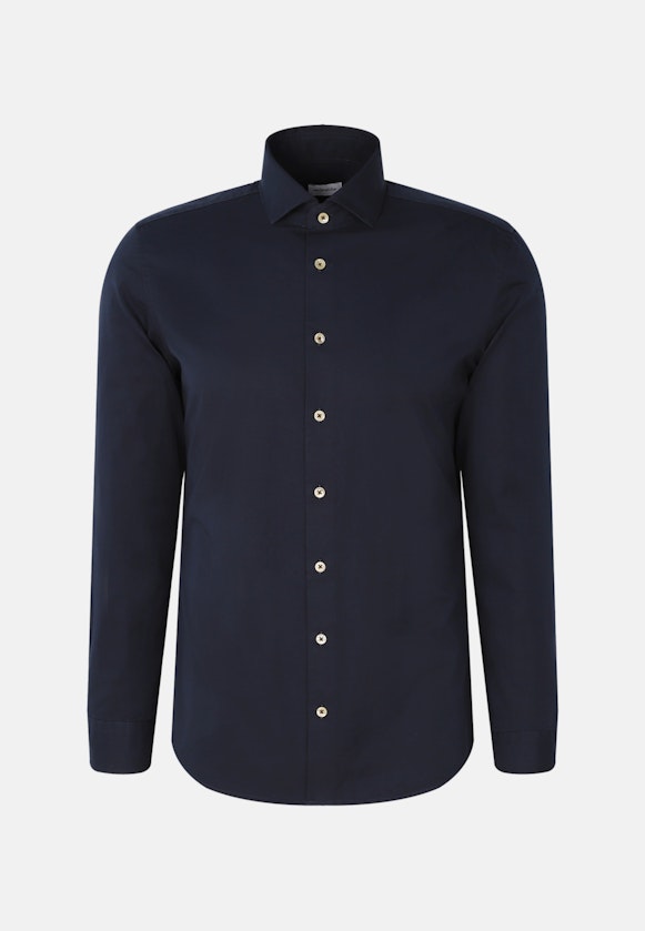 Chemise Décontractée Slim Manche Longue Sémi-Classique in Bleu Foncé |  Seidensticker Onlineshop