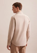 Slim Chemise décontractée Uni in Beige |  Seidensticker Onlineshop