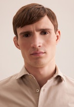 Slim Chemise décontractée Uni in Beige |  Seidensticker Onlineshop