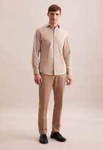 Slim Casual Hemd Uni in Beige |  Seidensticker Onlineshop