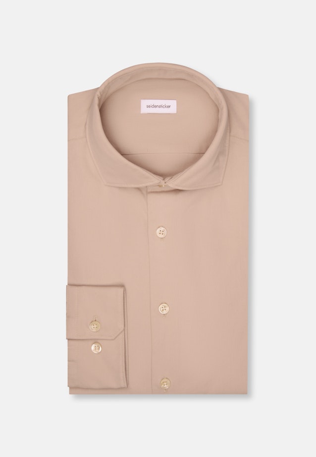 Slim Chemise décontractée Uni in Beige |  Seidensticker Onlineshop