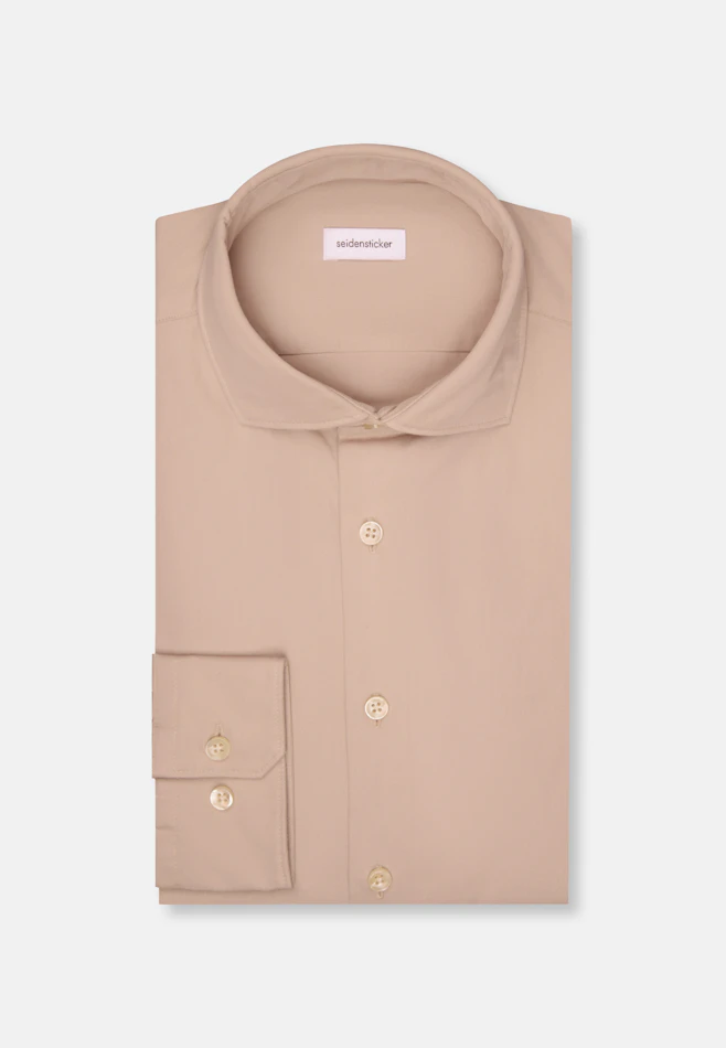 Slim Chemise décontractée Uni dans Beige | Boutique en ligne Seidensticker