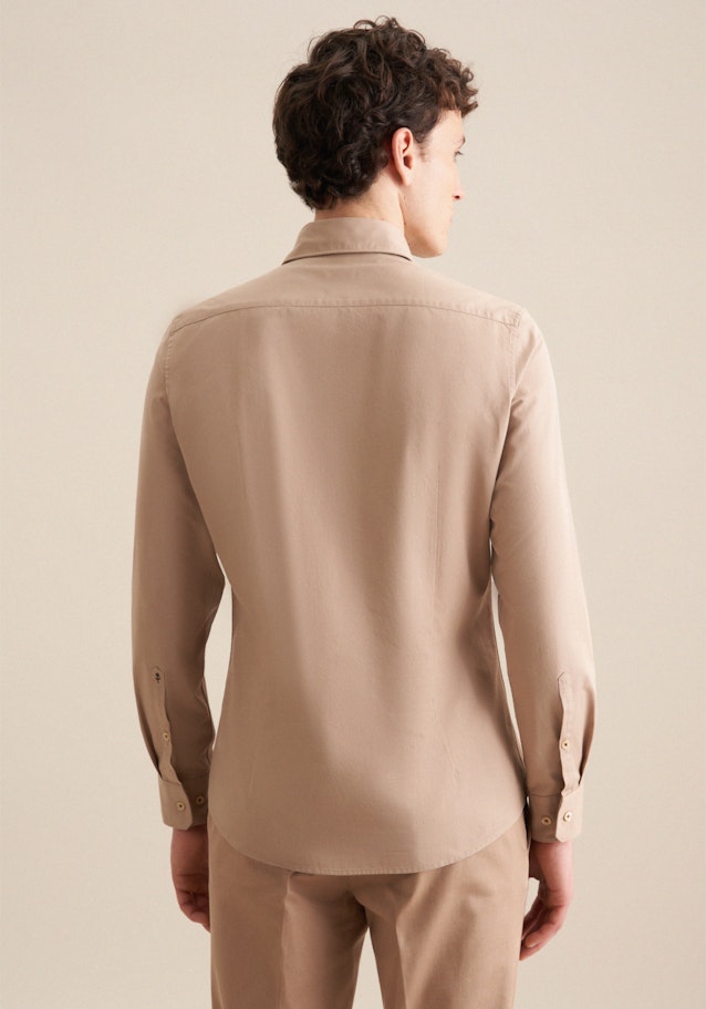 Slim Casual Hemd Uni in Braun | Seidensticker Onlineshop