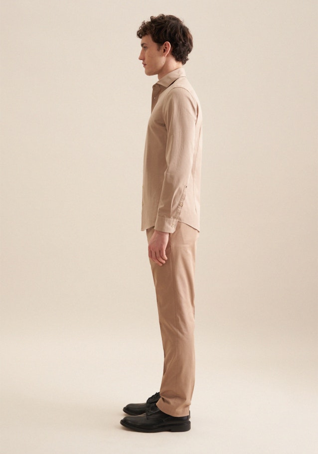 Slim Casual Hemd Uni in Braun | Seidensticker Onlineshop