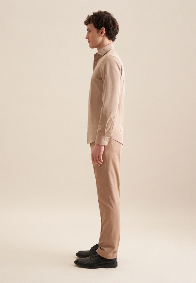 Slim Casual shirt Uni in Braun |  Seidensticker Onlineshop