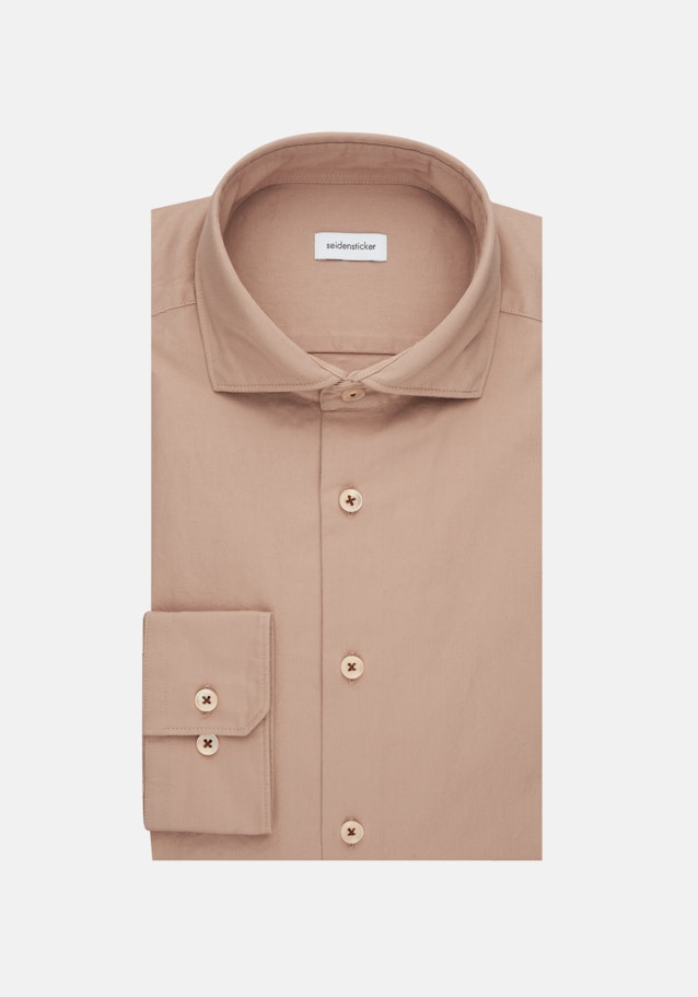 Slim Casual Hemd Uni in Braun | Seidensticker Onlineshop