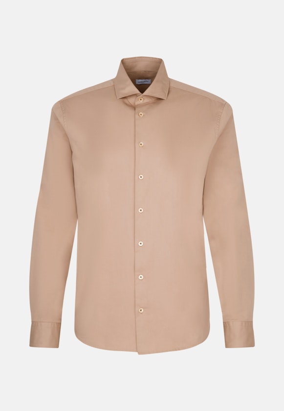 Slim Casual shirt Uni in Braun |  Seidensticker Onlineshop
