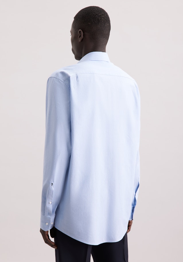 Regular Flanellhemd Uni in Hellblau | Seidensticker Onlineshop