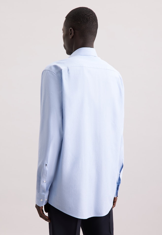 Regular Flanellhemd Uni in Hellblau | Seidensticker Onlineshop