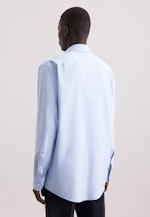 Regular Flanellhemd Uni in Hellblau |  Seidensticker Onlineshop