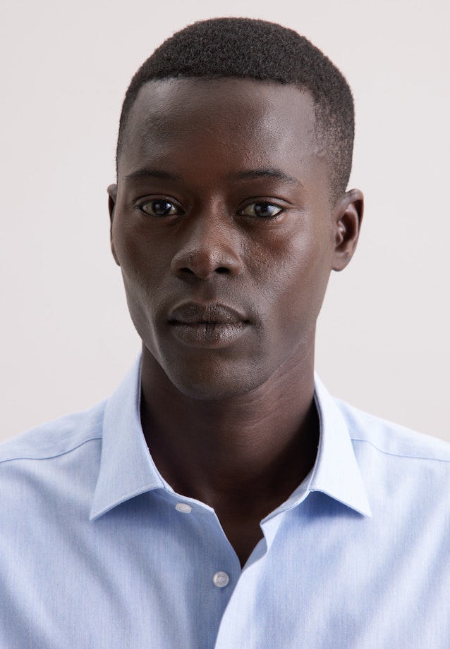 Regular Flanellhemd Uni in Hellblau |  Seidensticker Onlineshop