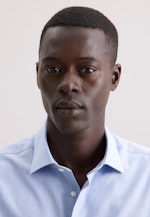 Regular Flanellhemd Uni in Hellblau |  Seidensticker Onlineshop