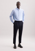 Regular Flanellhemd Uni in Hellblau |  Seidensticker Onlineshop