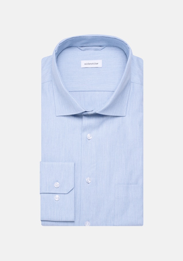 Regular Flanellhemd Uni in Hellblau | Seidensticker Onlineshop