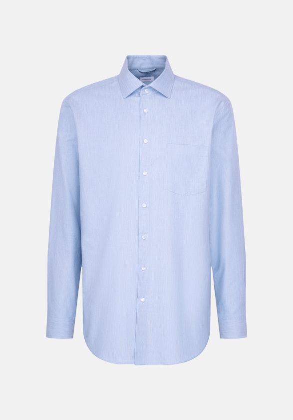 Regular Flanellhemd Uni in Hellblau | Seidensticker Onlineshop