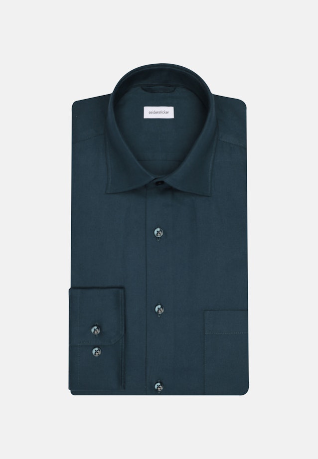 Chemise en flanelle Regular Flanelle Col Kent in Turquoise |  Seidensticker Onlineshop