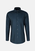 Flannel shirt in Regular with Kent-Collar in Turquoise |  Seidensticker Onlineshop