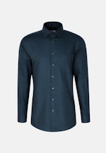 Regular Flanellhemd Uni in Türkis |  Seidensticker Onlineshop