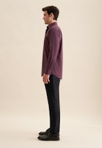 Flannel shirt in Regular with Kent-Collar in Purple |  Seidensticker Onlineshop