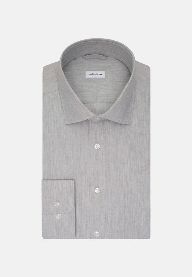 Chemise en flanelle Regular Flanelle Col Kent in Gris |  Seidensticker Onlineshop