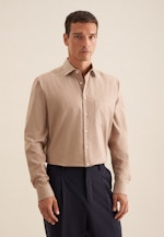 Chemise en flanelle Regular Flanelle Col Kent in Marron |  Seidensticker Onlineshop