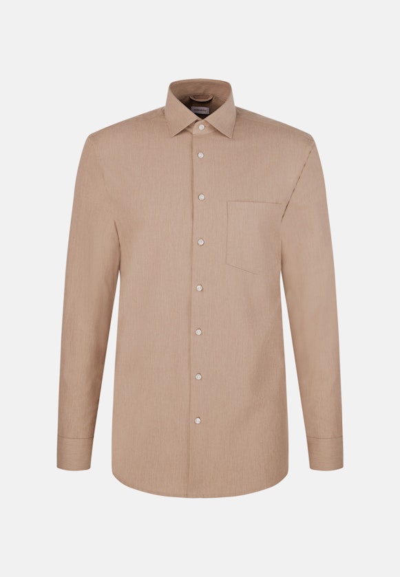 Chemise en flanelle Regular Flanelle Col Kent in Marron |  Seidensticker Onlineshop